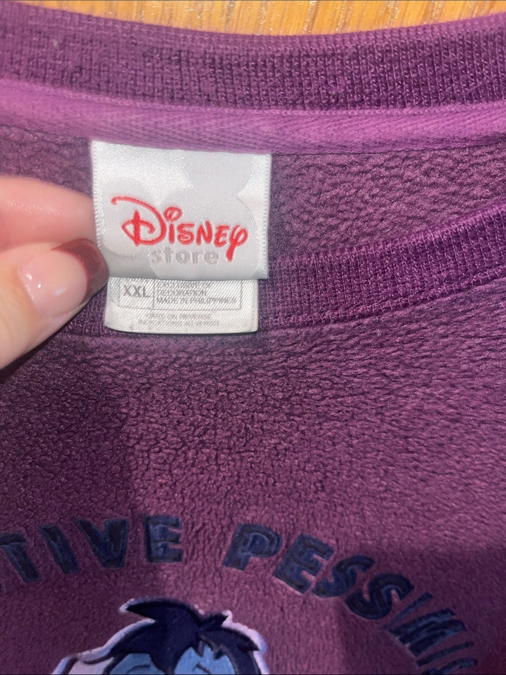 Disney Purple Eeyore Kids Pullover Sweatshirt - Picture 2 of 6